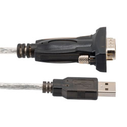 USB 2.0转RS232线缆组件，USB Type A公转DB9公，PVC(聚氯乙烯)，1.5米的图片
