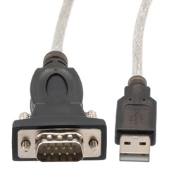 USB 2.0转RS232线缆组件，USB Type A公转DB9公，PVC(聚氯乙烯)，1.5米的图片