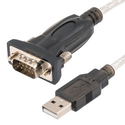 USB 2.0转RS232线缆组件，USB Type A公转DB9公，PVC(聚氯乙烯)，1米的图片